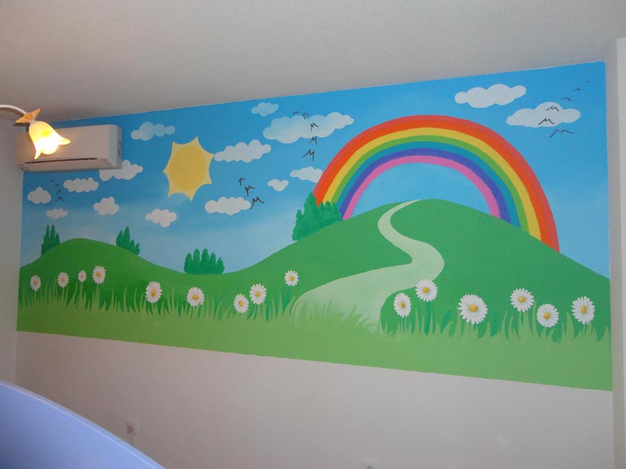 mural infantil arcoiris